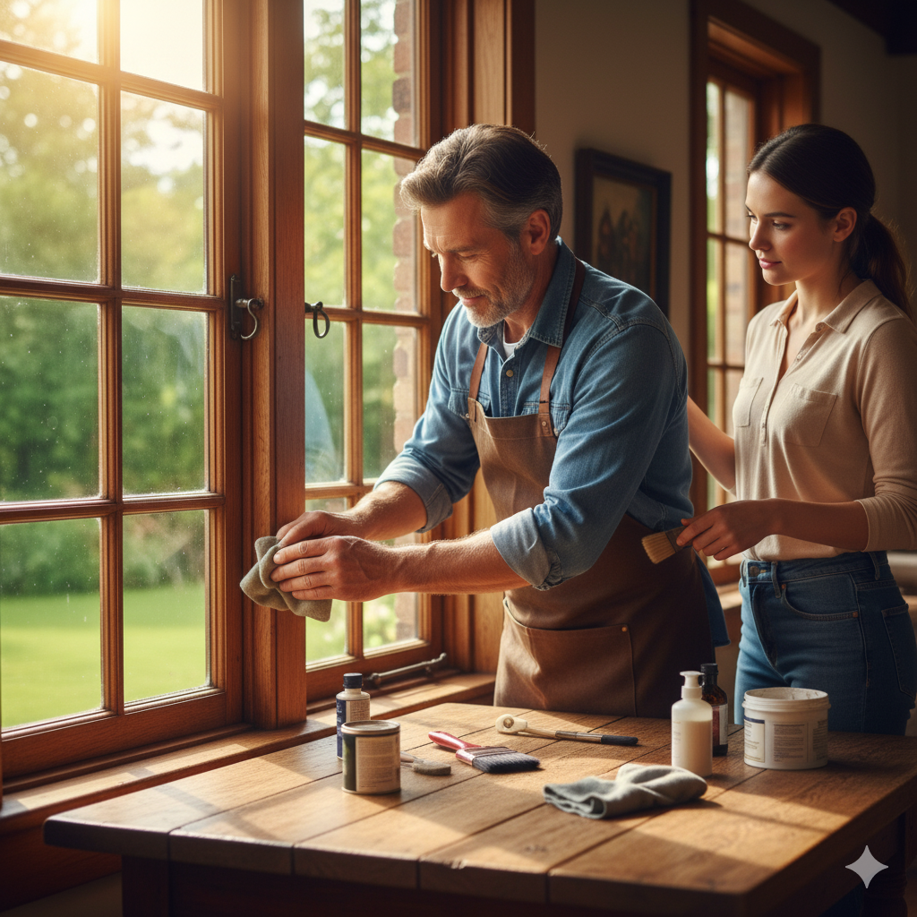 راهنمای کامل نگهداری و مراقبت از پنجره‌های چوبی