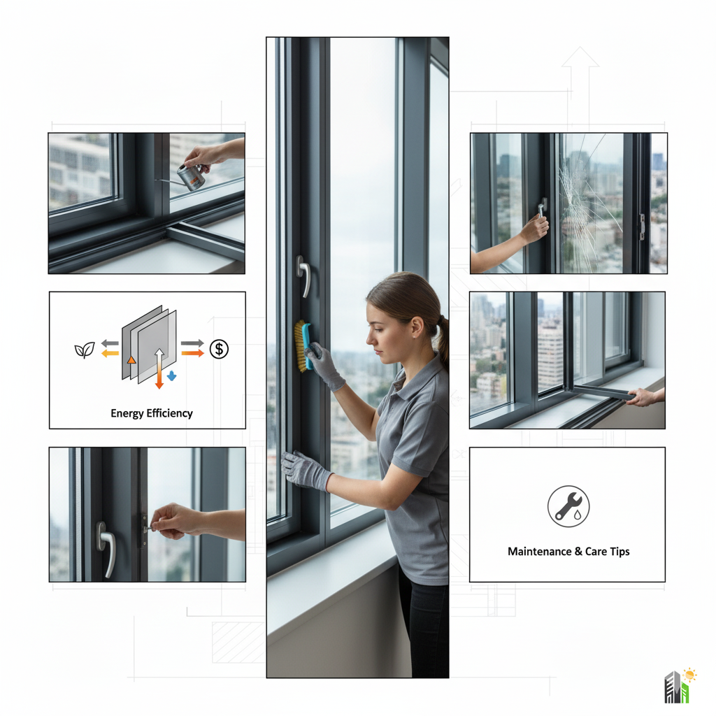 نکات مهم در نگهداری و تعمیر پنجره‌های آلومینیومی