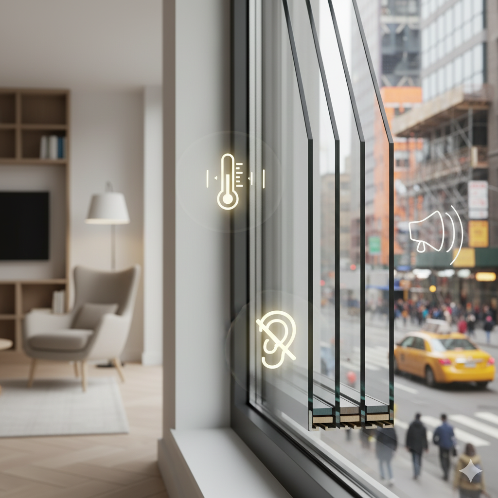 شیشه دوجداره و سه‌جداره: انتخابی هوشمند برای عایق‌بندی و آرامش بیشتر