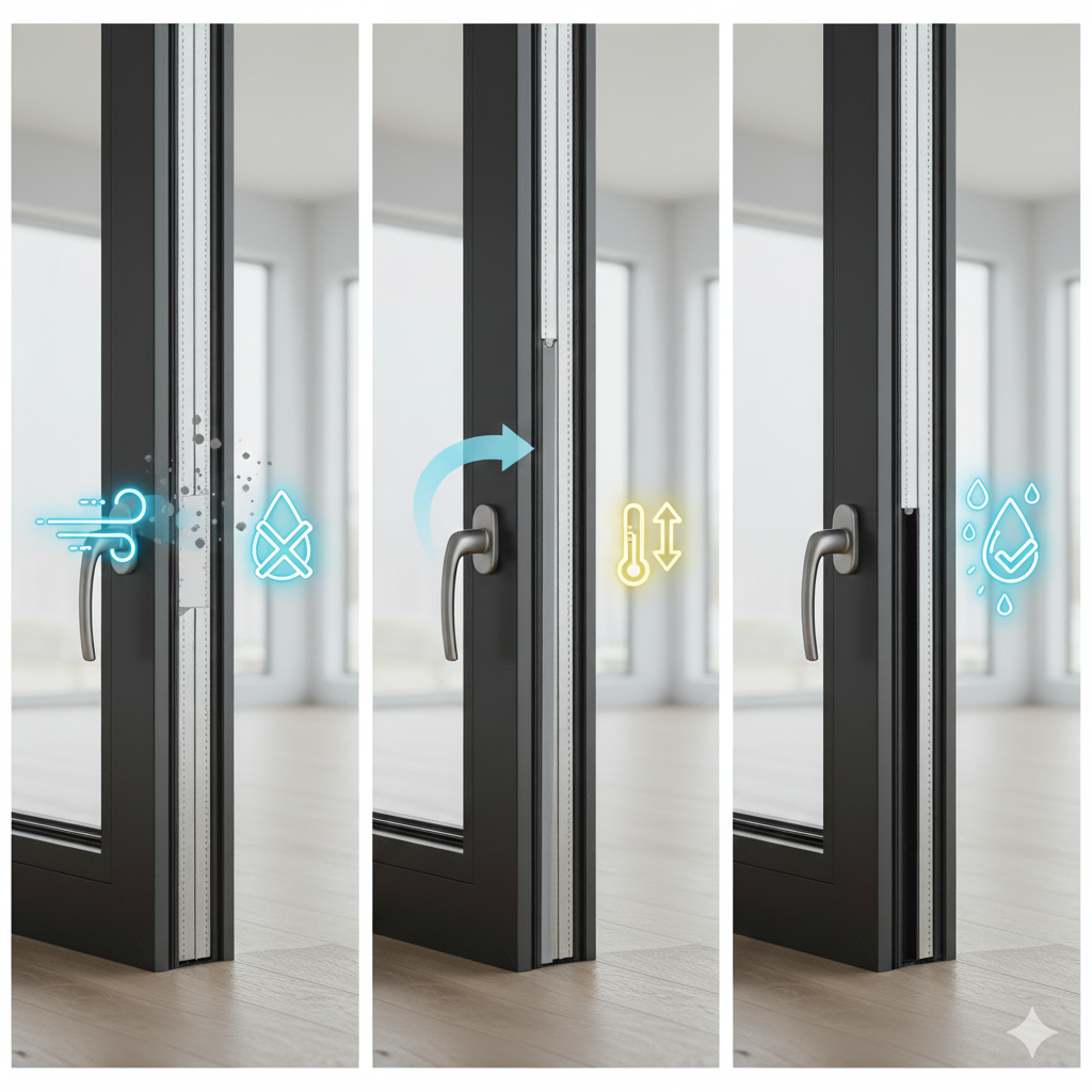 اهمیت آب‌بندی و هوابندی درب و پنجره: جلوگیری از نفوذ آب و هوا