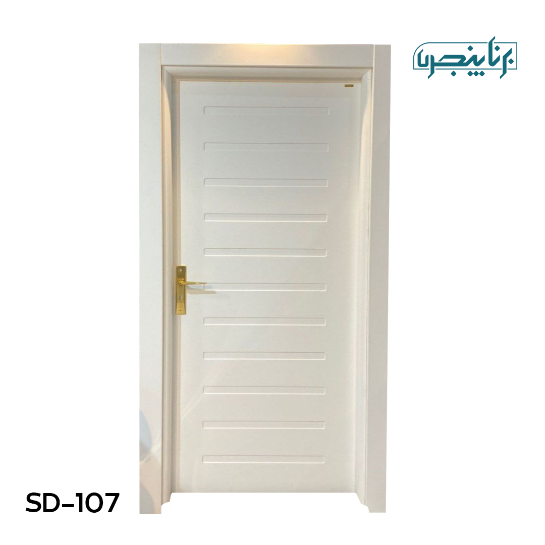 درب پلی وود سبزین در مدل شیار افقی S-107