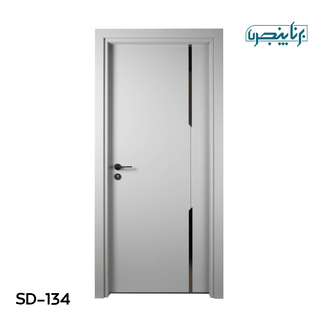 درب پلی وود سبزین درب مدل مدرن با نوار SD-134