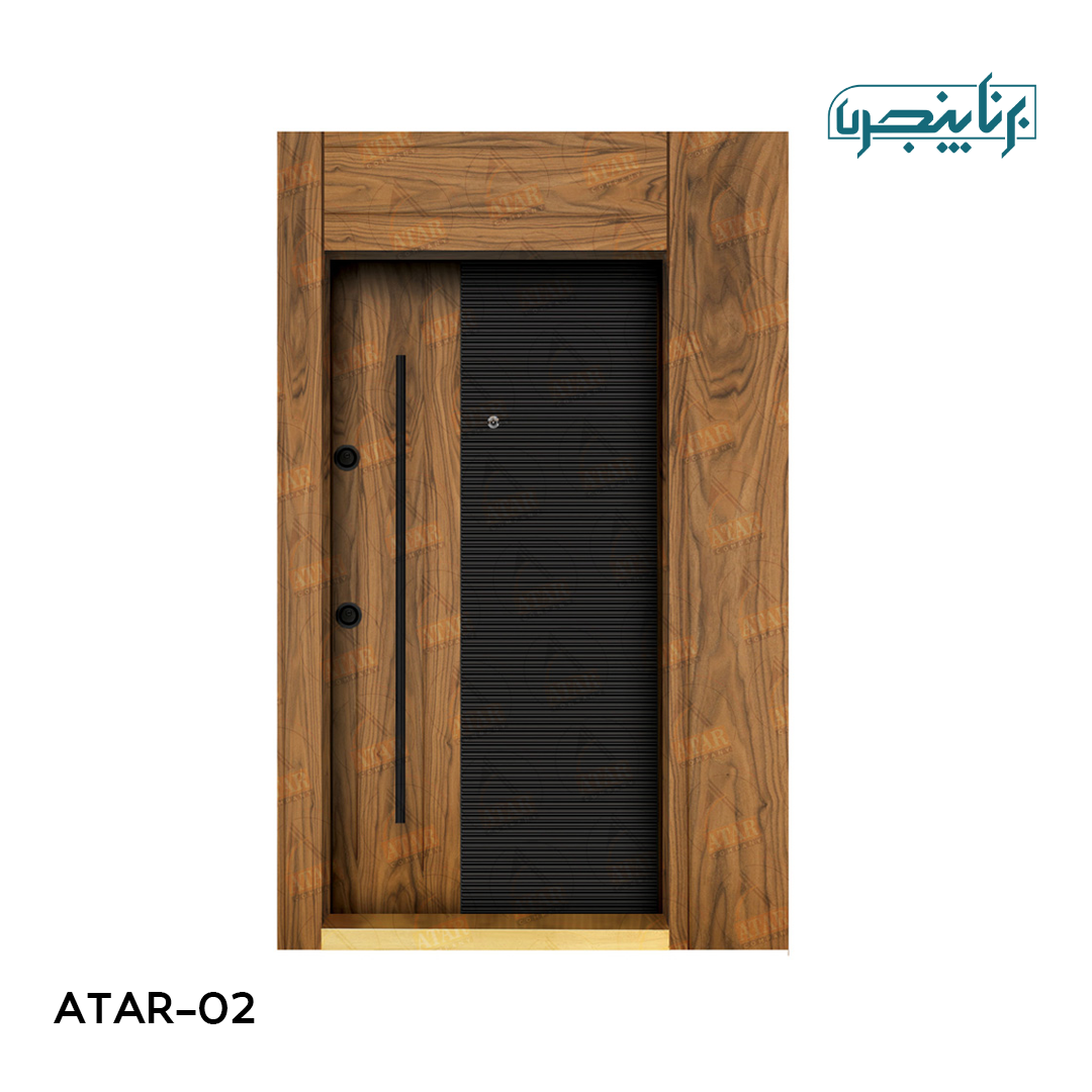 درب داخلی آتار درب مدل مدرن پنل مشکی AD-102